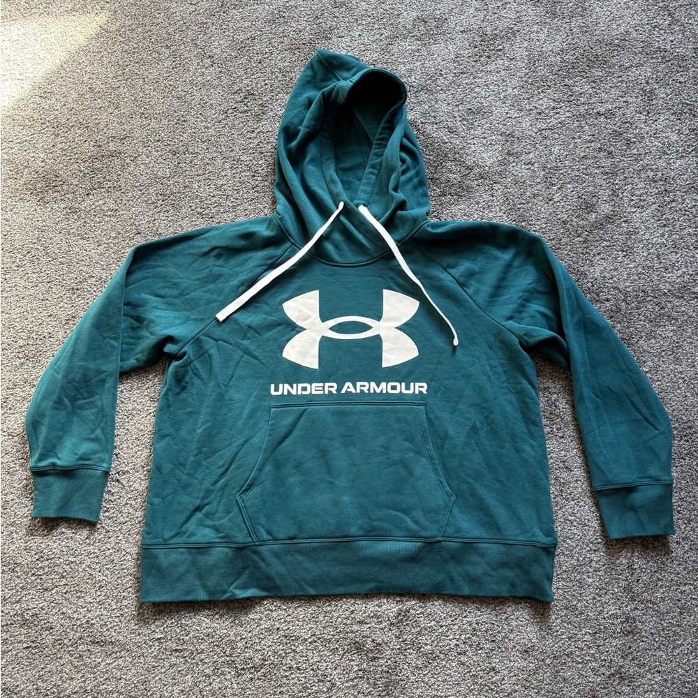 Under Armour Dark Teal Hoodie with Logo